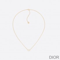 Dior Clair D Lune Necklace Metal White Crystals Gold - Dior Bag Outlet Official