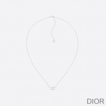 Dior Clair D Lune Necklace Metal White Crystals Silver - Dior Bag Outlet Official