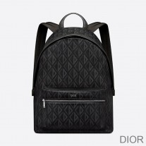 Dior Rider Backpack CD Diamond Motif Canvas Black - Dior Bag Outlet Official