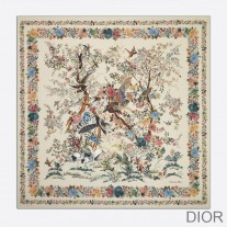 Dior Shawl Jardin d'Hiver Cashmere and Silk White - Dior Bag Outlet Official
