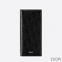 Large Dior Vertical Wallet Oblique Galaxy Leather Black - Dior Bag Outlet Official