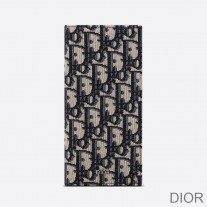 Large Dior Vertical Wallet Oblique Motif Canvas Blue - Dior Bag Outlet Official