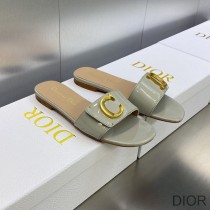 C'est Dior Slides Women Patent Leather Grey - Dior Bag Outlet Official