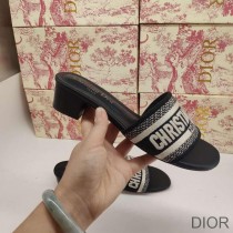 Christian Dior Bag Outlet For Sale Christian Dior Dway Heeled Slides Women Calfskin Black - Dior Bag Outlet Official