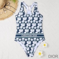 Christian Dior Bag Outlet For Sale Christian Dior Racerback Swimsuit Women Etoile Print Lycra Blue - Dior Bag Outlet Official