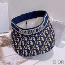 Christian Dior Visor D-Oblique Cotton Navy Blue