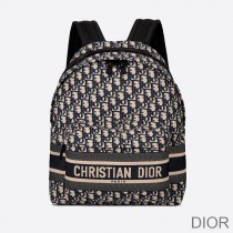Dior Travel Backpack Oblique Motif Canvas Blue - Dior Bag Outlet Official
