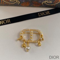 Dior 30 Montaigne Brooch Metal And White Resin Pearls Gold - Dior Bag Outlet Official