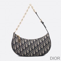 Dior CD Lounge Bag Oblique Motif Canvas Blue - Dior Bag Outlet Official