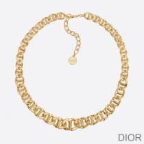 Dior CD Navy Necklace Metal Gold - Dior Bag Outlet Official