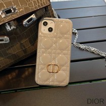 Dior CD iPhone Case Cannage Patent Leather Grey - Dior Bag Outlet Official