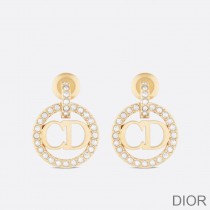 Dior Clair D Lune Earrings Metal and Crystals Gold - Dior Bag Outlet Official