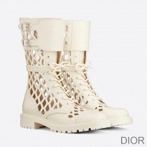 Dior D-Trap Ankle Boots Women Matte Calfskin White - Dior Bag Outlet Official