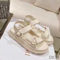 Dior D-Wave Sandals Women Lambskin White - Dior Bag Outlet Official