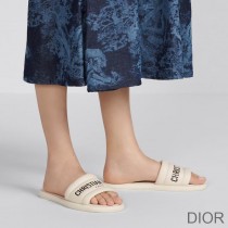 Dior Every-D Slides Women Lambskin White - Dior Bag Outlet Official