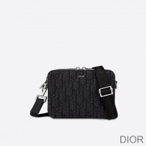 Dior Messenger Pouch Oblique Motif Canvas Black - Dior Bag Outlet Official