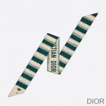 Dior Mitzah Twill D-Stripes Silk Green - Dior Bag Outlet Official