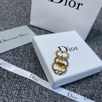 Dior Open Chain Knuckle Ring Set Metal and White Crystals Gold - Dior Bag Outlet Official