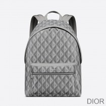 Dior Rider Backpack CD Diamond Motif Canvas Grey - Dior Bag Outlet Official