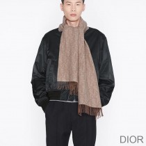 Dior Scarf Oblique Cashmere and Wool Beige - Dior Bag Outlet Official