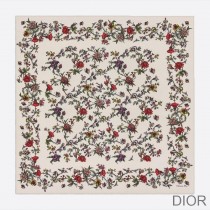 Dior Shawl Jardin Botanique Silk, Wool and Cashmere White - Dior Bag Outlet Official