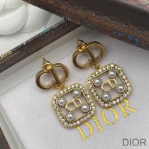 Dior Tribales Earrings Gold-finish Metal, White Resin Pearls And White Crystals Gold - Dior Bag Outlet Official