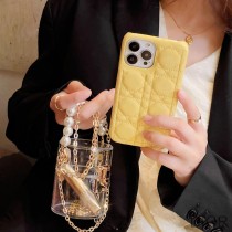 Dior iPhone Case Cannage Patent Leather Yellow - Dior Bag Outlet Official