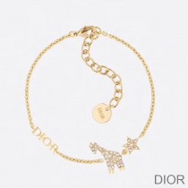 Diorevolution Bracelet Metal And White Crystals Little Deer Gold - Dior Bag Outlet Official