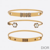Diorevolution Bracelet Set Metal and White Crystals Gold - Dior Bag Outlet Official