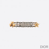 J'Adior Brooch with Shamrock Star Crystals Gold - Dior Bag Outlet Official