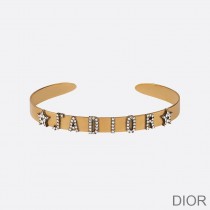 J'Adior Cuff Bangle with White Crystals Gold - Dior Bag Outlet Official