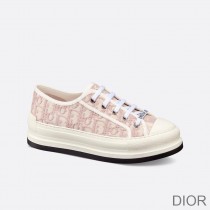Walk'N'Dior Platform Sneakers Women Oblique Motif Canvas Pink - Dior Bag Outlet Official