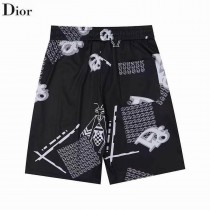 Christian Dior Men Causal Shorts Lightweight Drawstring Shorts Black