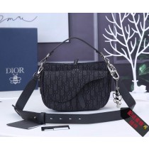 Dior Mini Saddle Soft Bag Dior Oblique Black