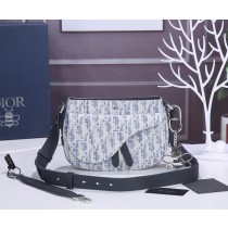 Dior Mini Saddle Soft Bag Dior Oblique White