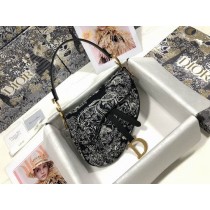 Dior Saddle Bag Black Toile de Jouy Reverse Jacquard