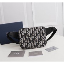 Dior Saddle Belt Bag Black Dior Oblique Jacquard