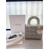 Dior Small Lady Dior My Abcdior Bag Cannage Lambskin Grey