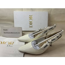 Dior J'Adior Slingback Pumps Women Calfskin White