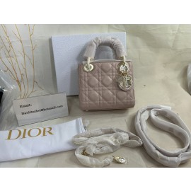Dior Mini Lady Dior Bag Pink Cannage Lambskin