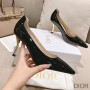 Dior D-Fame Pumps Women Patent Leather Black - Dior Bag Outlet Official