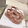Dior D-Wave Sandals Women Lambskin Pink - Dior Bag Outlet Official