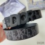 Dior Italic Buckle Reversible Belt Oblique Galaxy Leather Black - Dior Bag Outlet Official