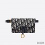 Dior Saddle Belt Pouch Oblique Motif Canvas Blue - Dior Bag Outlet Official