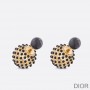 Dior Tribales Earrings Metal and Stone-Effect Pearls Gold/Black - Dior Bag Outlet Official