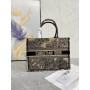 Dior Book Tote Beige and Black Toile de Jouy Embroidery